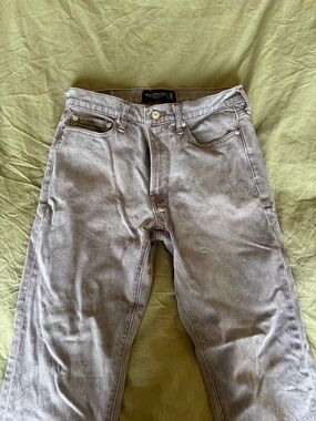 Men's Brown Abercrombie and Fitch Vintage Stretch Straight Jeans